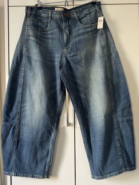 NWT Size 31 -The Kenna Cotton Mid-Rise Heritage Barrel Jeans Pilcro (US$ 148)